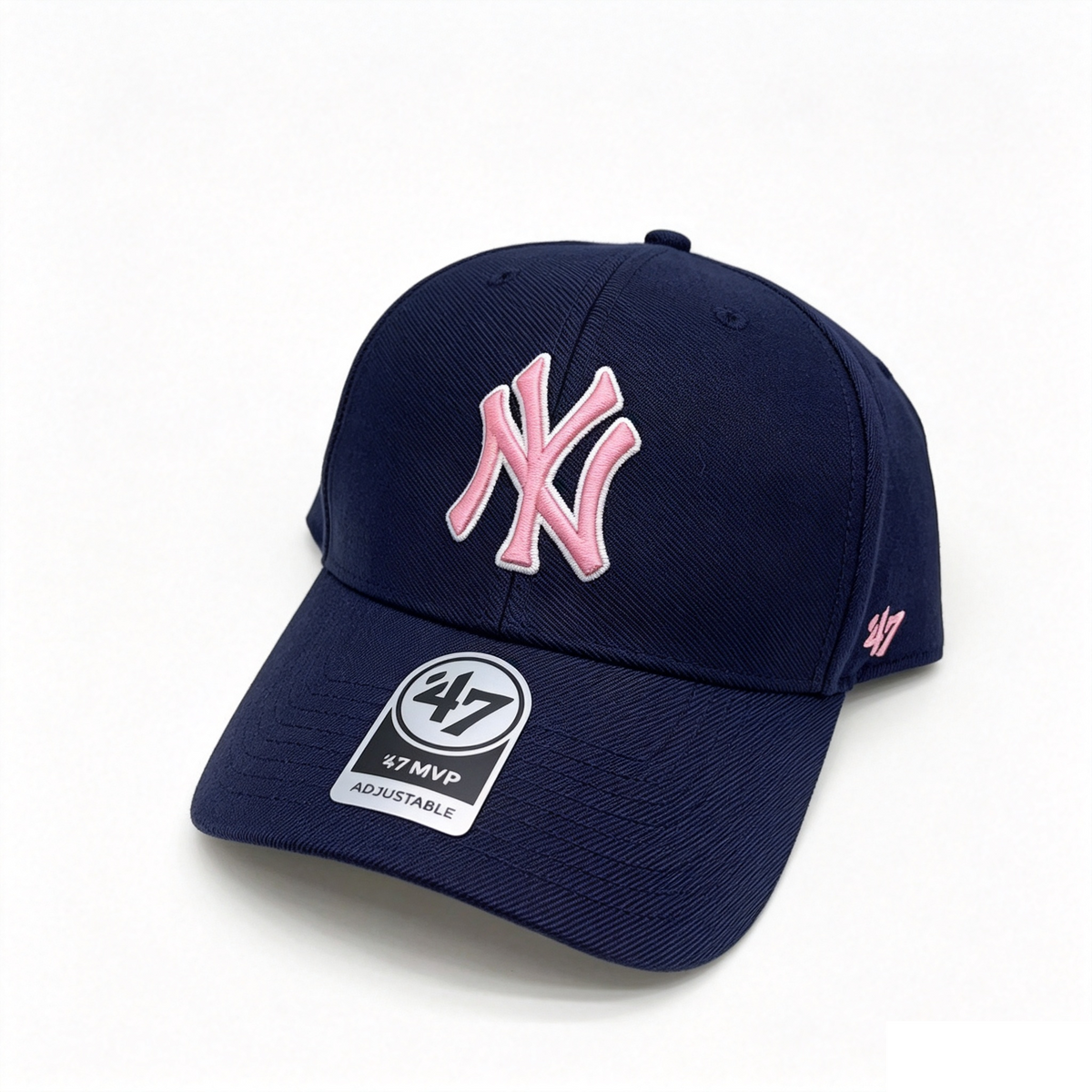 '47 MVP NY Yankees Navy Pink Logo Adjustable Hat