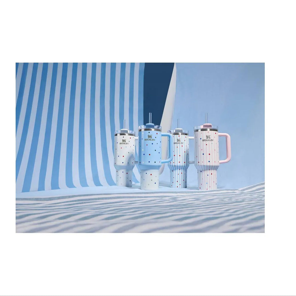 40 Oz Stainless Steel H2.0 FlowState Quencher Tumbler - Starry Stripes