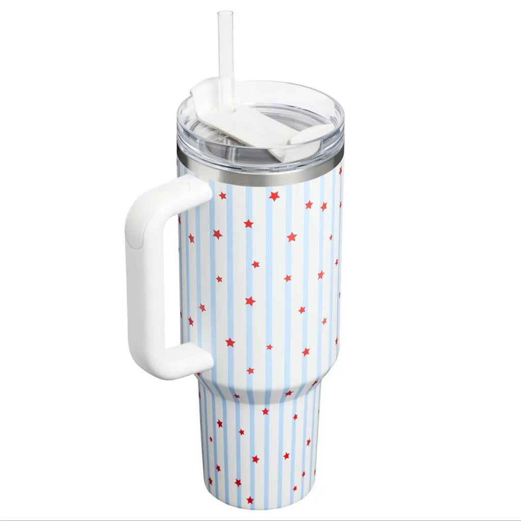 40 Oz Stainless Steel H2.0 FlowState Quencher Tumbler - Starry Stripes