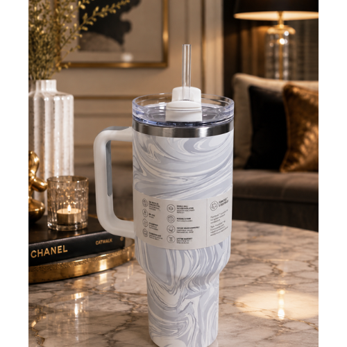 Stanley Adventure Quencher H2.0 Flowstate Tumbler 40 oz Polar Swirl Handle Cup